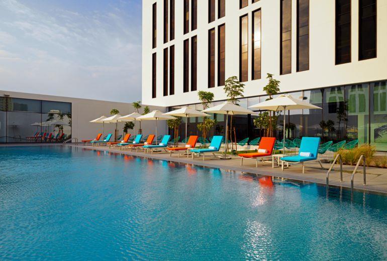 Aloft Me'Aisam, Dubai Hotel Buitenkant foto